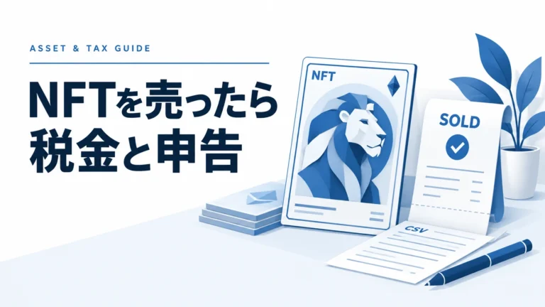 NFTを売ったら税金はどうなる？確定申告の流れを初心者向けに解説【2025年版】