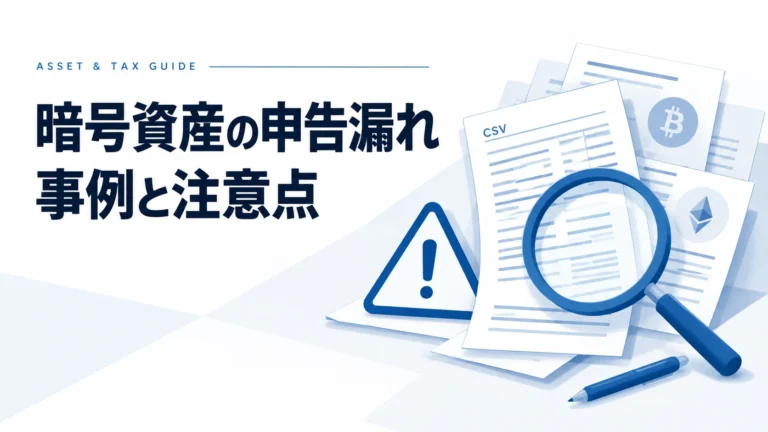 仮想通貨の税金を申告しなかったらどうなる？──暗号資産脱税・申告漏れ事例を紹介
