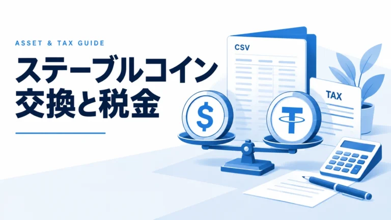 【2026年版】ステーブルコインの税金｜交換・売却時の課税と電子決済手段の注意点