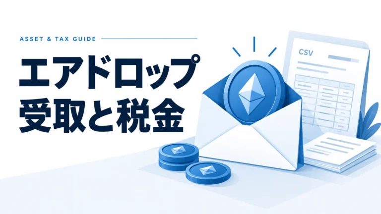 【2025年最新】仮想通貨エアドロップの税金ガイド｜確定申告の計算方法を解説