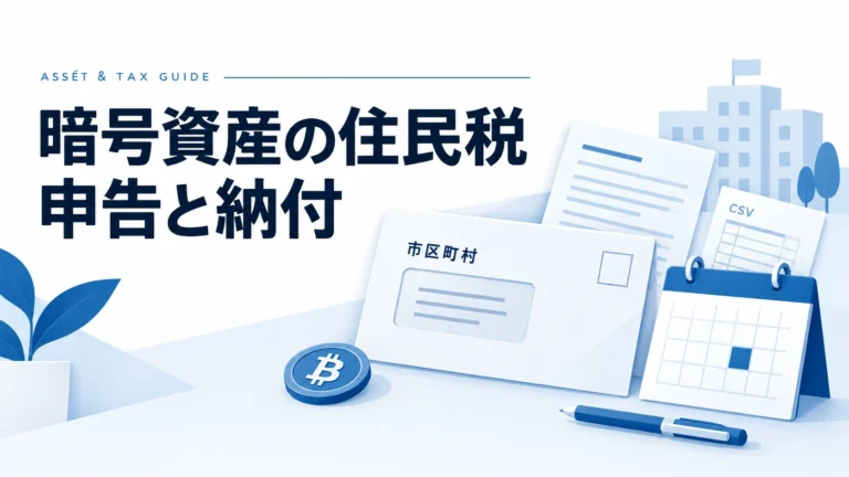 2025年最新】仮想通貨の住民税はいつ払う？会社にバレない確定申告術まで徹底解説
