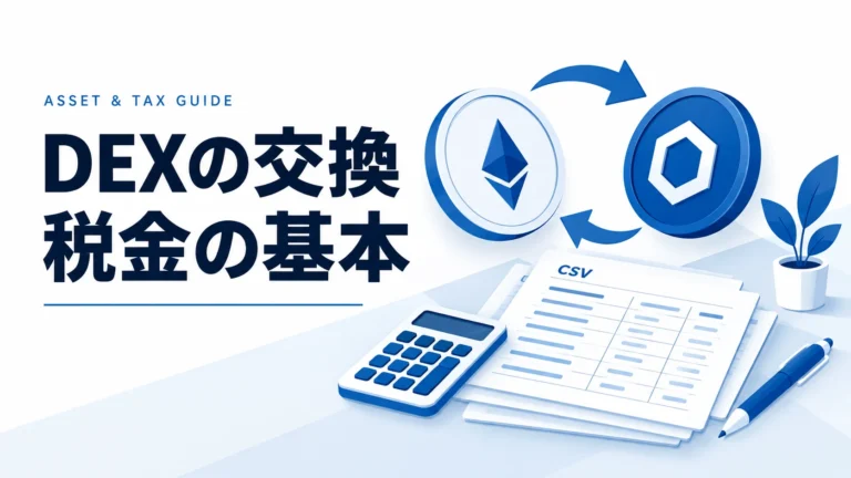 仮想通貨をDEXでスワップ（交換）すると税金は？課税ルール解説